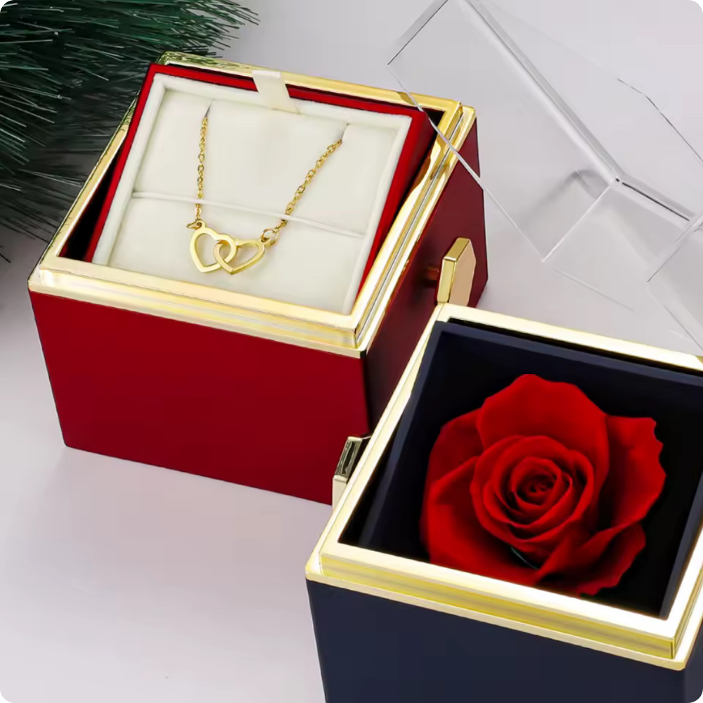 Love Rose com Colar Personalizado