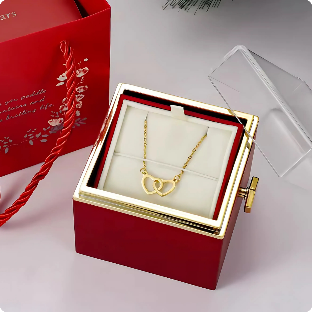 Love Rose com Colar Personalizado