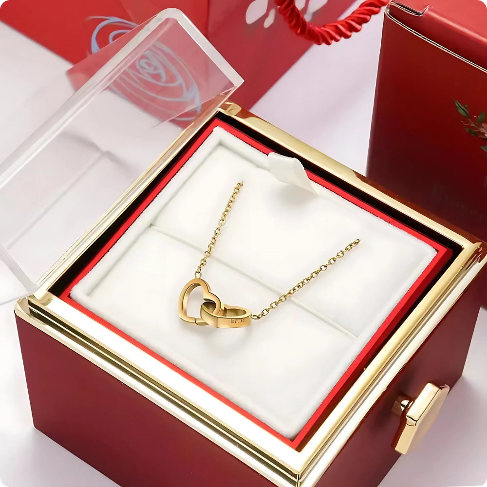Love Rose com Colar Personalizado
