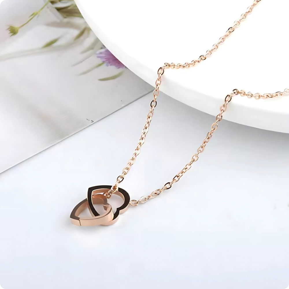 Ursinho Love Rose com Colar Personalizado